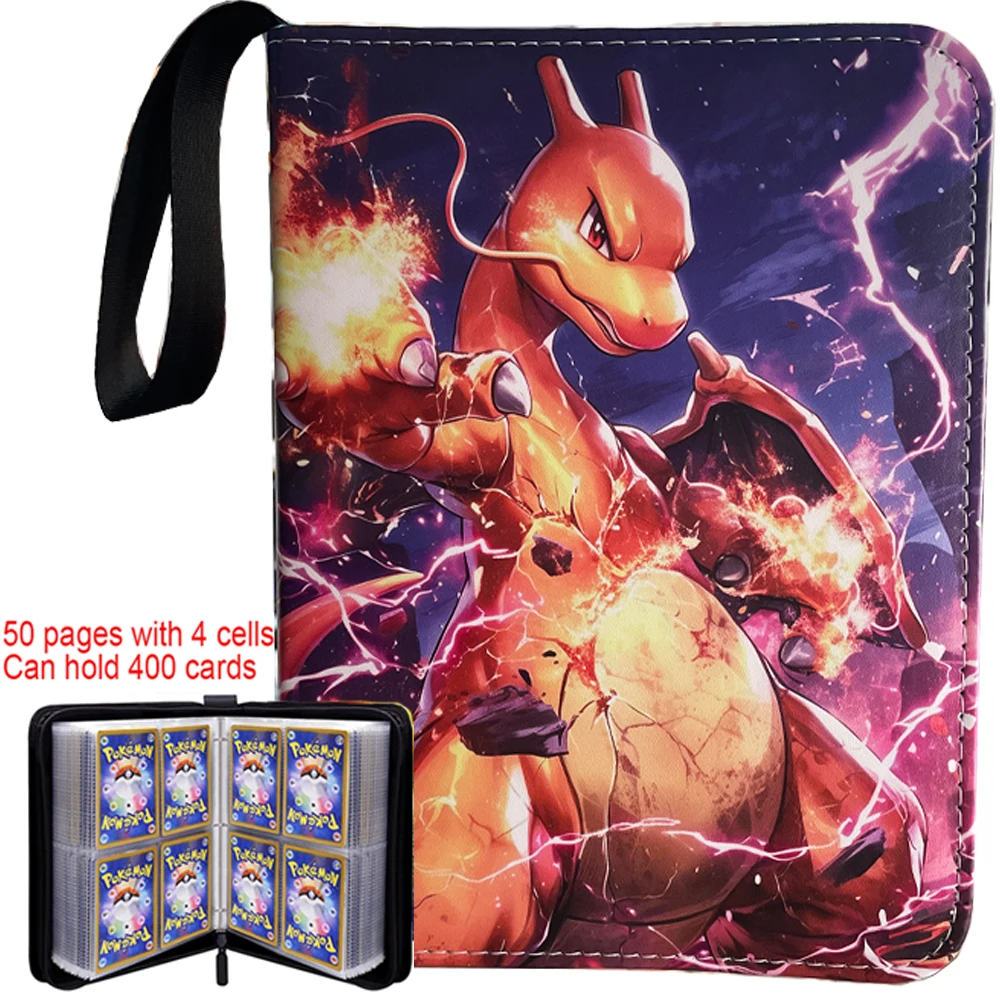 @New Pokemone Card Album PU Zipper Photo Album Collection Book Anime Figure Album Hobby File Kids Toy Gifts In Stock