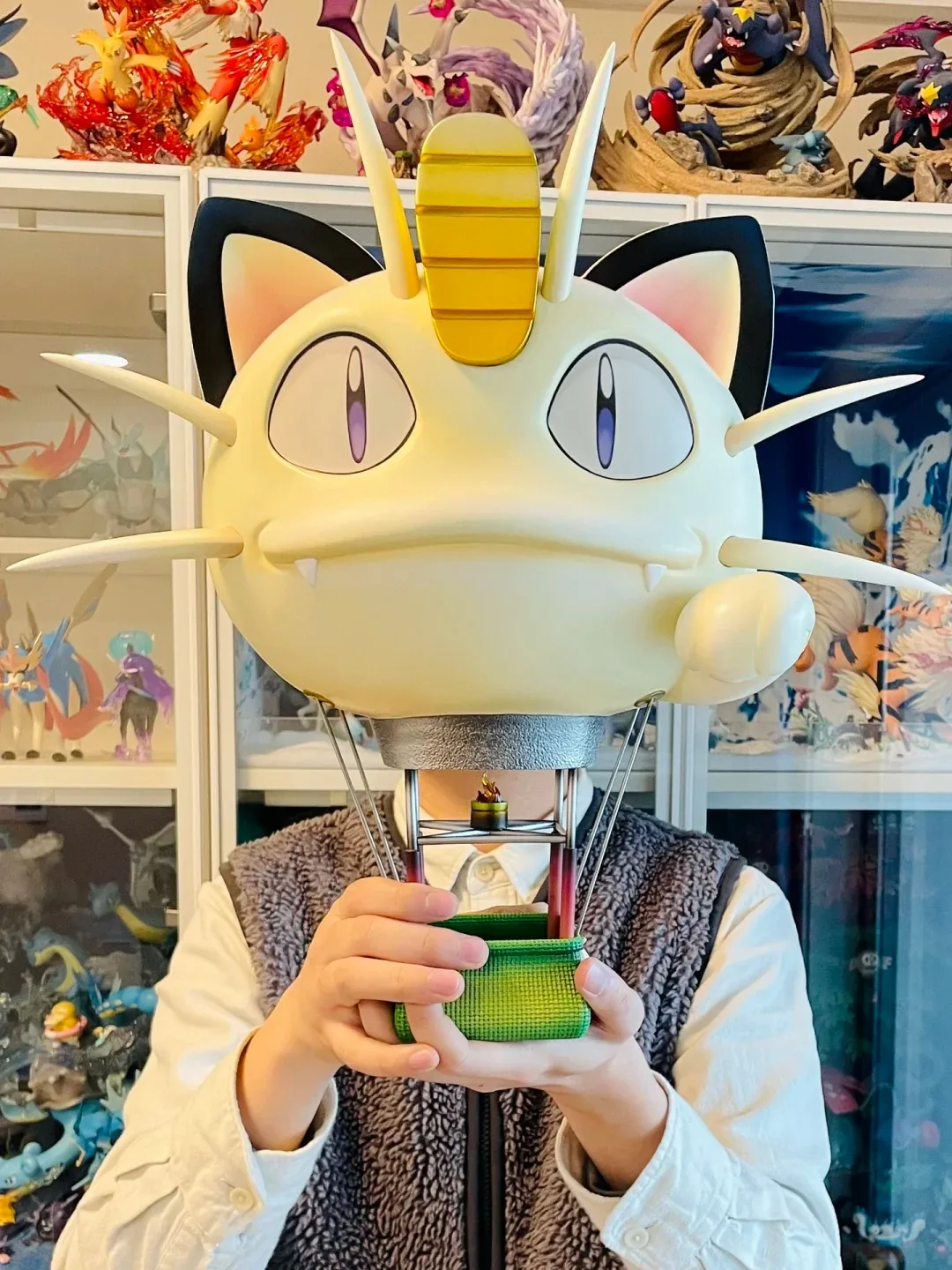 40cm Rocket Team Anime Figure Meowth Hot Air Balloon Figures Wobbuffet Figures Pvc Statue Collection Model Custom Gifts Toys - Image 6