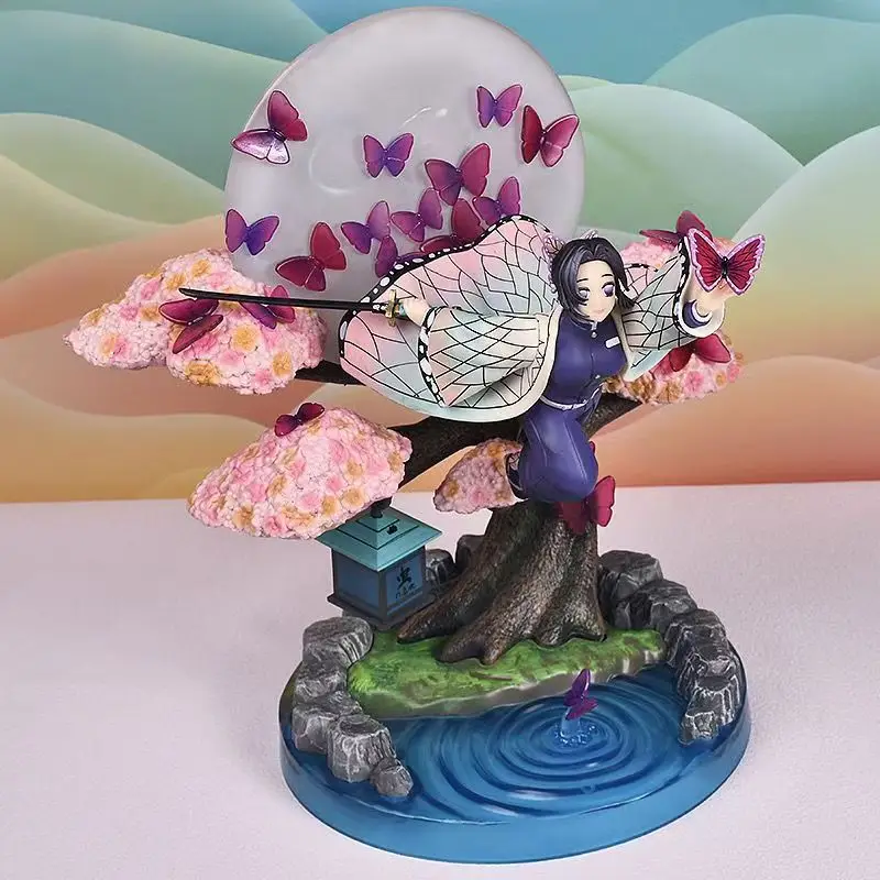 31cm Demon Slayer: Kimetsu No Yaiba Figure Kochou Shinobu Anime Collectible Model Desktop Decorations Holiday Gifts Kids Toys