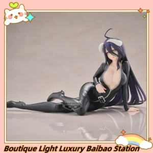 Banpresto 10cm Overlord Albedo Side Lying Anime Girl Figure Model Statue Boys Collection Desktop Decoration Ornament Toys Gifts