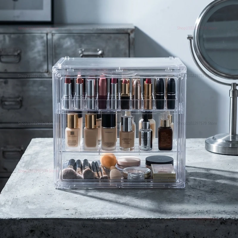 Acrylic Display Stand for Anime Collectibles Mini Figures Badge Holder Model Showcase Blind Box Organizer and Storage Cabinet