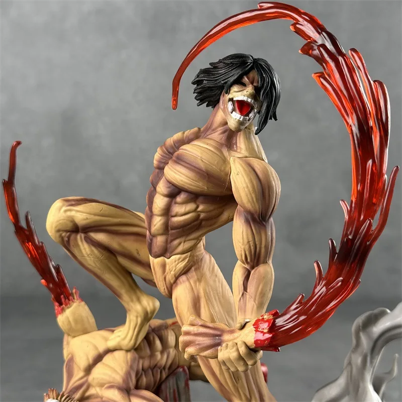 29cm Eren Jaeger Figure Manga Attack On Titan Anime Figures Jaeger Pvc Model Statue Doll Collection Decoration Toys Gift