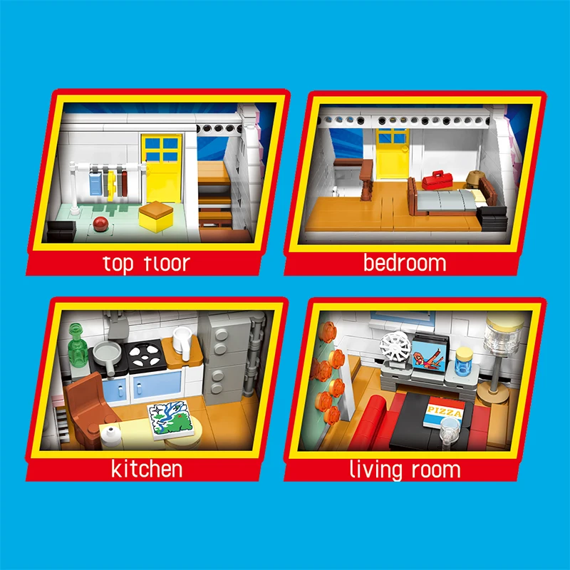 1434PCS Turtle House Building Blocks Set Japanese Anime Architecture Kame Immortal House Assemble Bricks Toys Gift for Fans Kids - Image 4