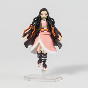 Pop Anime Demon Slayer Kamado Nezuko Figma Tanjiro Zenitsu 14CM PVC Action Figure Movable Model Toy Collectible Toy Decoration