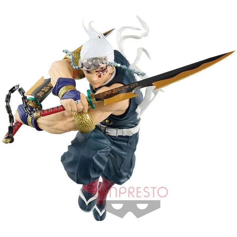 In Stock Bandai Original Banpresto Demon Slayer VIBRATION STARS Uzui Tengen Anime Action Figure Model Figures Toys