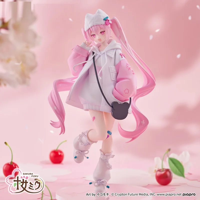 Genuine Furyu Anime Toy Hatsune Miku Series Sakura Miku Cool Style 19cm Figure Model Desktop Ornament Toy Girl Gift