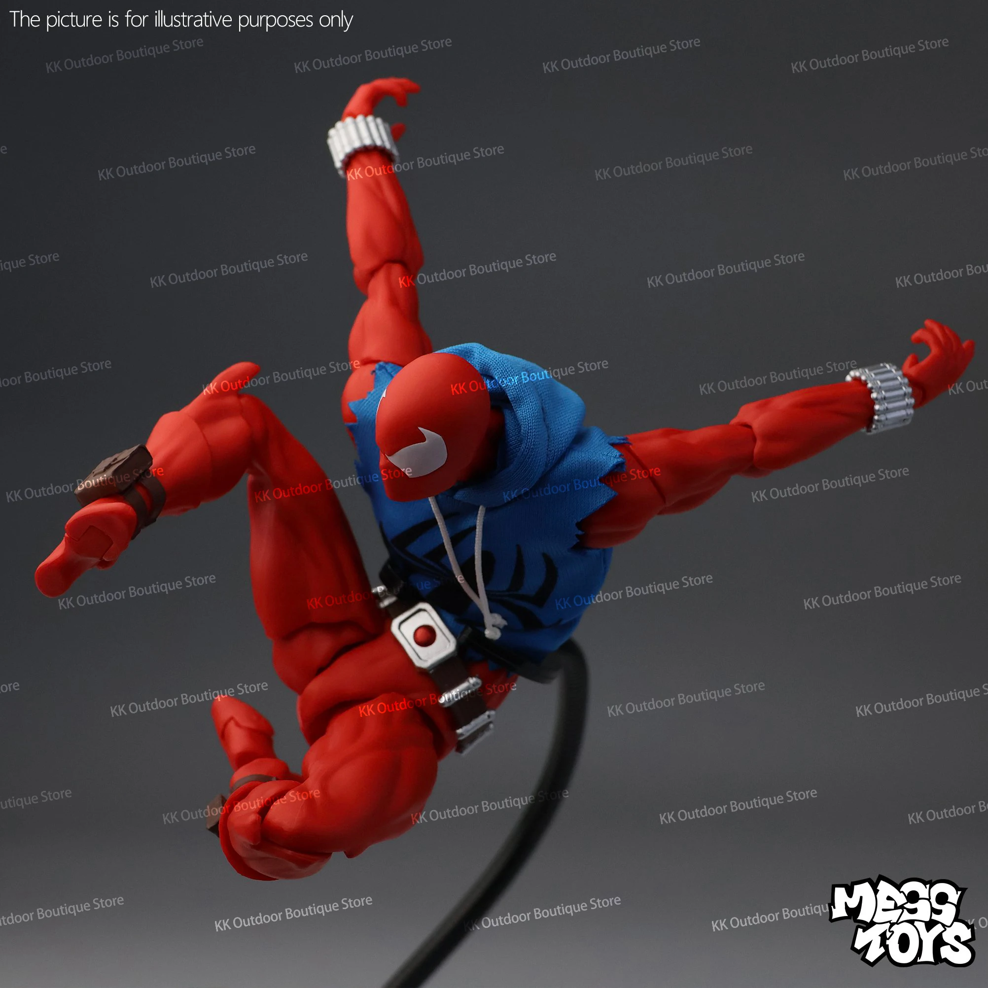 In Stock Mess Toys Scarlet Hero Scarlet Spider Man Messtoys Spiderman Anime Action Figure Figurine Statue Model Gifts Kids Toys
