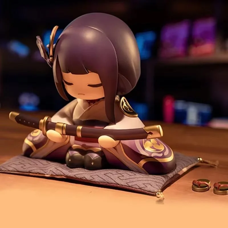 Official Anime Game Genshin Impact Raiden Shogun Kawaii Cosplay Cartoon Statue Pvc Model Kawaii Pendant Action Toy Figures Gifts - Image 4