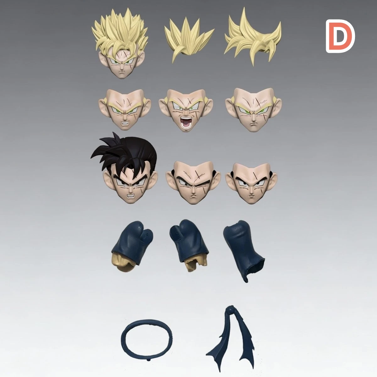 New N&T NT SHF Dragon Ball Z Future Son Gohan SSJ Super Saiyan 3.0 Kong Head Sculpt Accessory Pack Anime Action Figure - Image 8