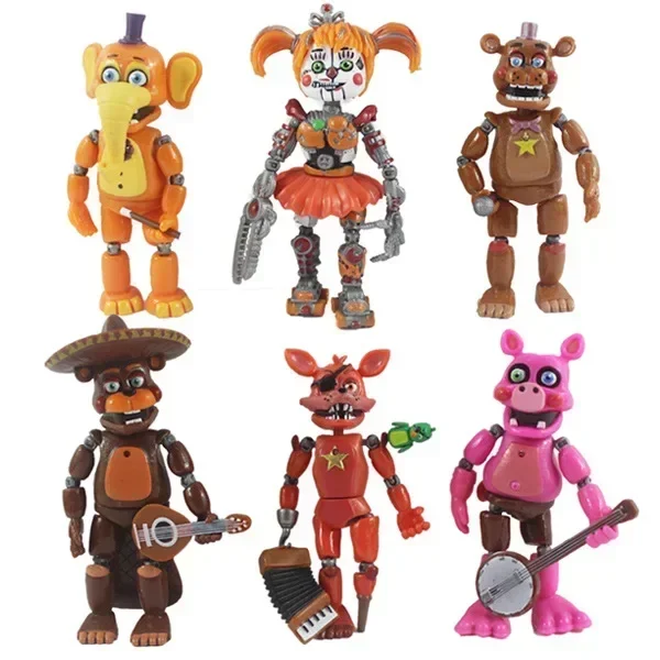 6pcs FNAF Figures Freddy Bonnie Foxy Fazbear Bear Five Nights PVC Model Action Figures Toys for Kids Birthday Gift - Image 7