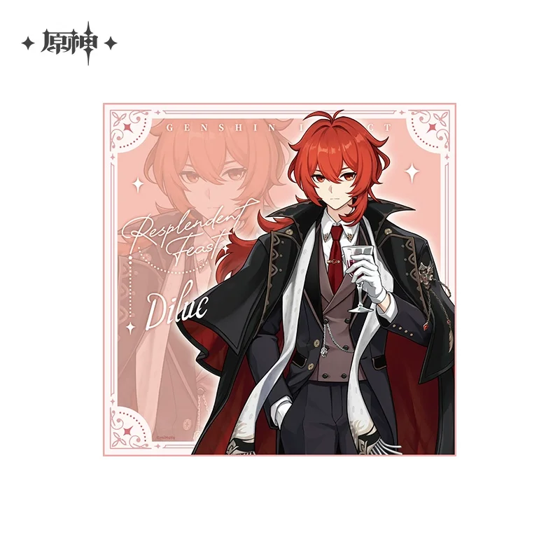 Sunsyea Genshin Impact Official Merch miHoYo Original CYHY Theme Series Diluc Badge Acrylic Stand - Image 9