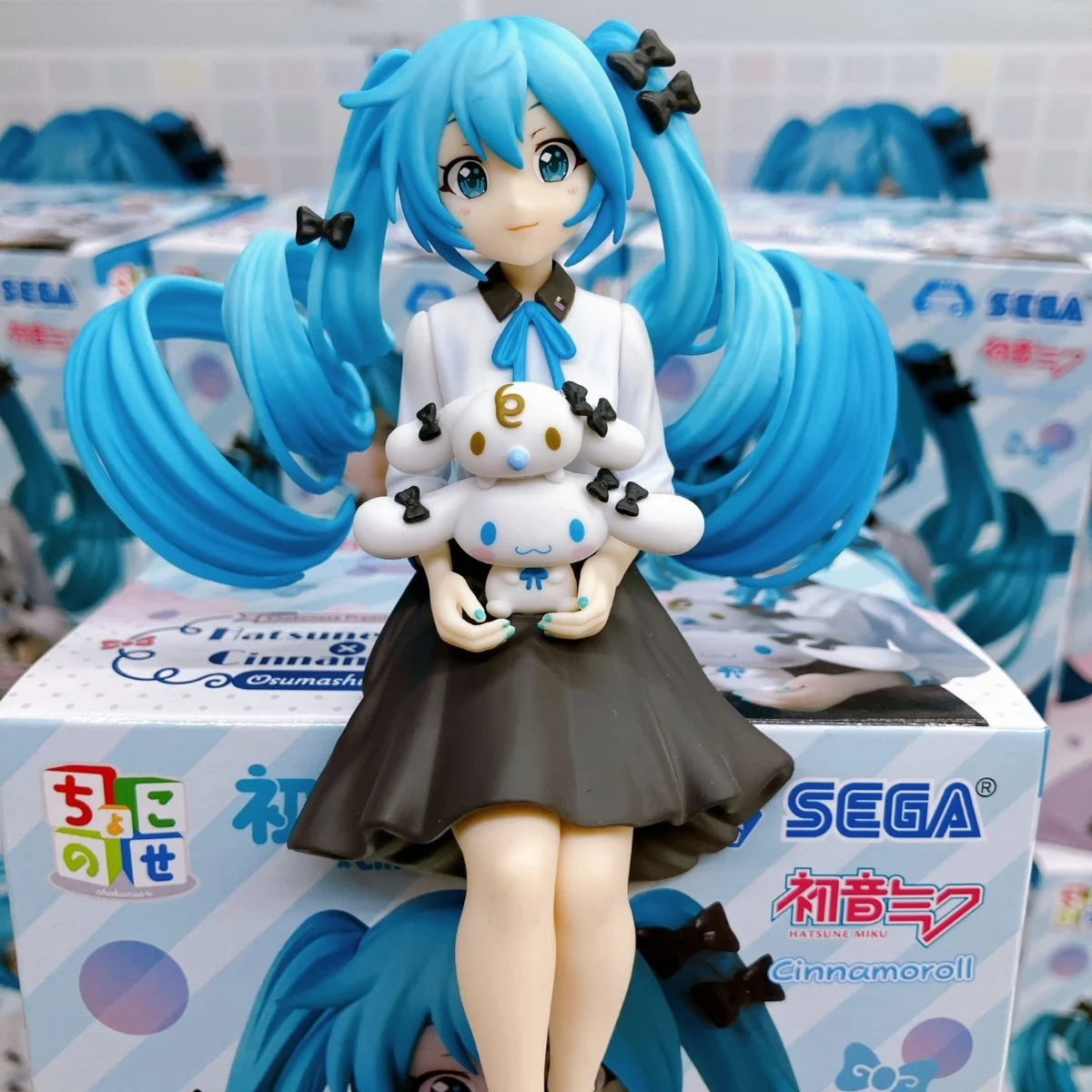 Original SEGA Hatsune Miku Cinnamoroll Anime Figure Noddle Stopper Toy Action Figure Anime Figure PVC Model Collection Doll Gift - Image 5