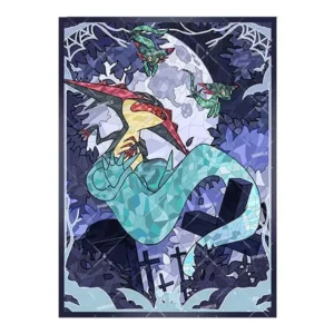 60pcs/set PTCG Card Sleeves Anime Pokemon Dragapult Glass Painted Style Card Set Game Collection Card Protective Cover 66*91mm