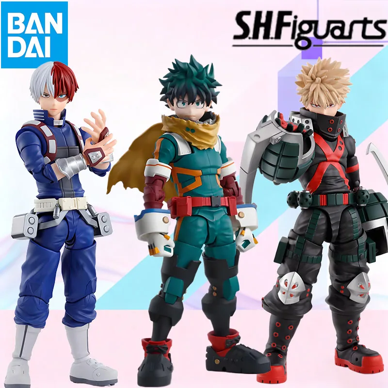 In Stock BANDAI Original Box S.H.Figuarts My Hero Academia DEKU SHOTO Katsuki Bakugo SHF Action Figure Model Toy Gift for Kids