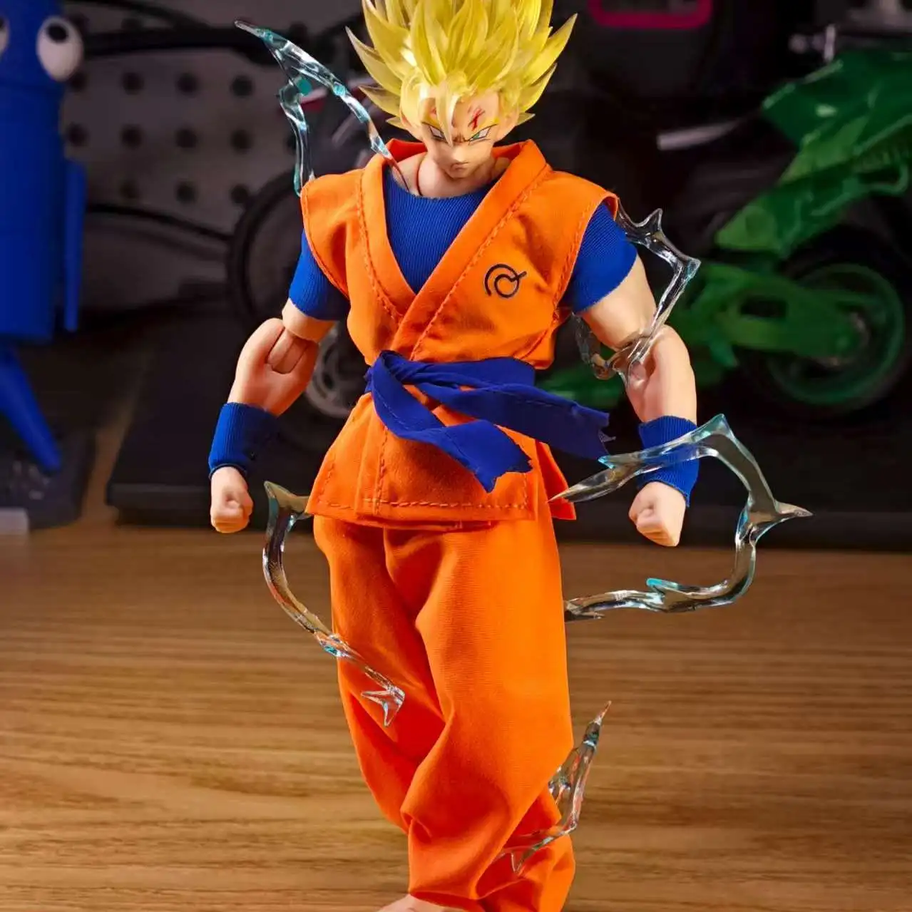 Dragon Ball Shf Series Son Goku Action Figure – Daoist Robe Orange Blue Uniforms Training Suit Accessories Collectible Toy Gift