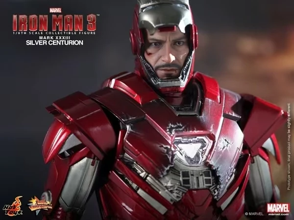 【MT】Hot Toys Marvel MMS213 “Iron Man 3” Iron Man MK33 Silver Centurion 1:6 Scale Action Figure Collection Toys