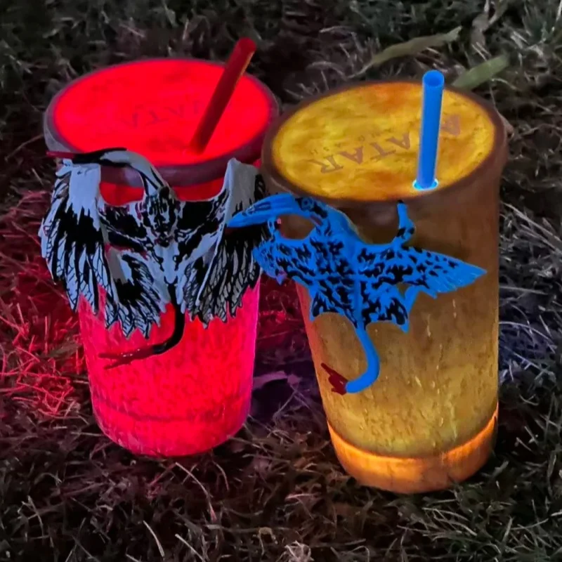 Genuine Fire And Ashes Peripheral Avatar 3 Water Cup Ikaran Pterosaur Nightmare Doll Cup With Straw Popcorn Bucket Gifts Toy