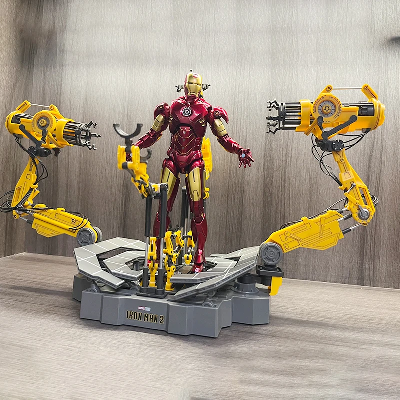 New Original Iron Man Proportion 1/10 Tony Stark Model Action Figure Mk4 Armor Removal Platform Set Collectible Toy In Stock