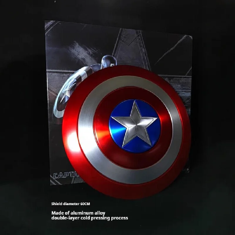 60cm Metal Superhero Captain America Shield Premium Version Model Cosplay Prop Adults And Kids Toys Home Decor Birthday Gift - Image 7