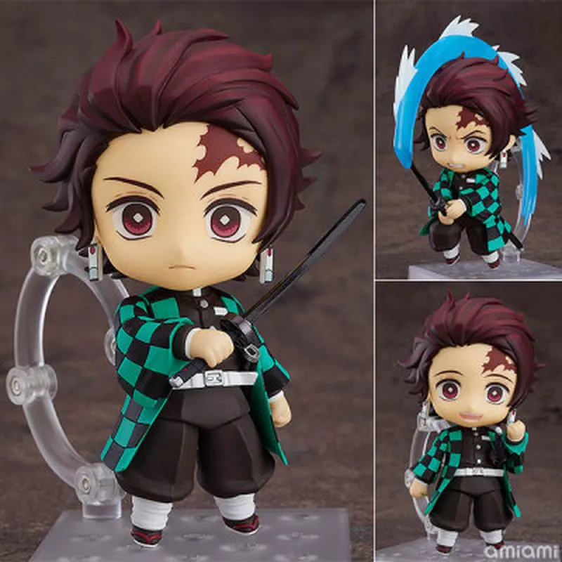 Nendoroid Demon Slayer Kimetsu No Yaiba Tanjiro Kamado Poseable Face-Swappable Anime Figure Model Collectible Action Figures