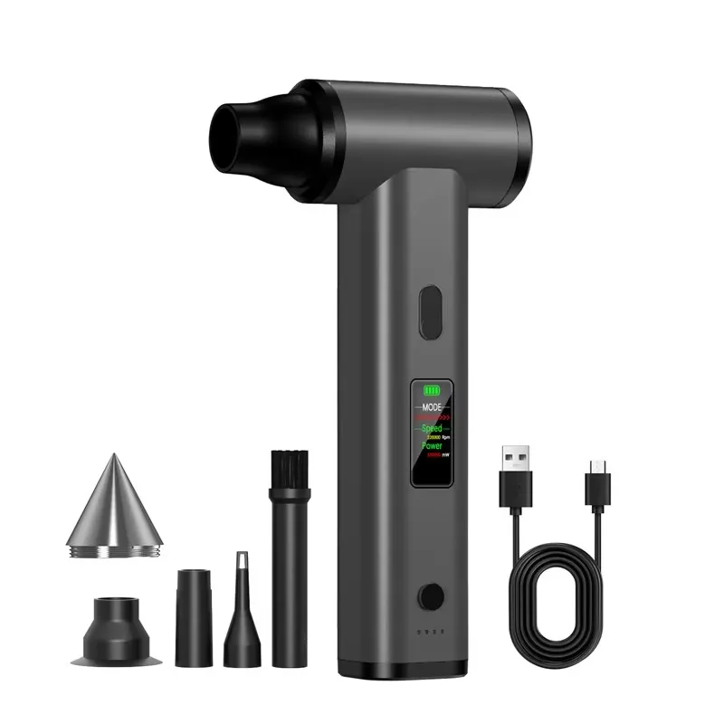 LED Display 120000RPM Brushless Jet Fan Electric Air Duster Mini Turbo Fan Dust Removal Jet Dry Blower Handheld Compressed - Image 8