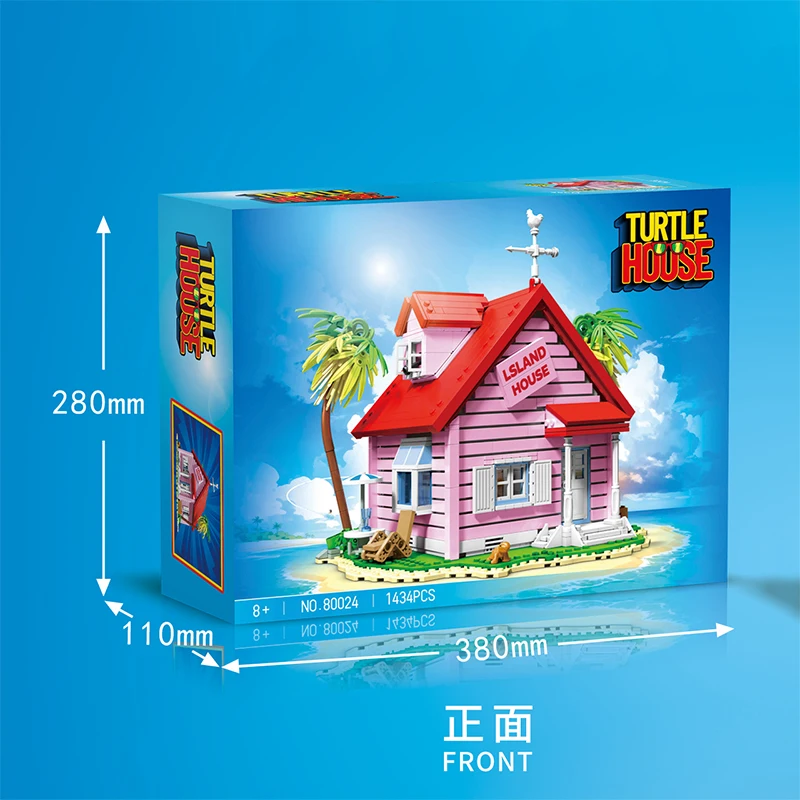 1434PCS Turtle House Building Blocks Set Japanese Anime Architecture Kame Immortal House Assemble Bricks Toys Gift for Fans Kids - Image 6