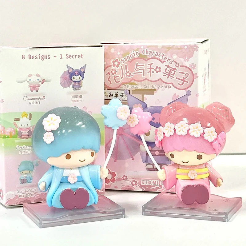 Sanrio Blossom And Wagashi Series Blind Box Cute Kuromi Cinnamoroll Melody Pocahcco Pompompurin Action Figure Suprise Bag Toys - Image 4