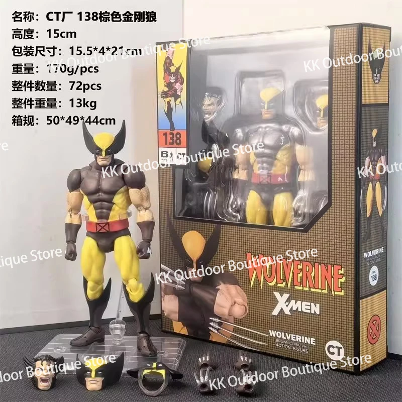 In Stock Ct Toys Brown Wolverine Mafex 138 Blue Figure Yellow 096 Comic Ver X-Men Anime Action Figure Figurine Custom Gifts Toys - Image 4