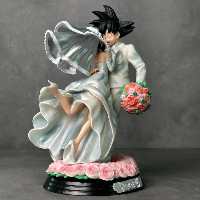 Dragon Ball Z Son Goku & Chichi Wedding Version 31cm Pvc Action Figure Collectible Model Toy Couple Statue Ornament Wedding Gift - Image 3