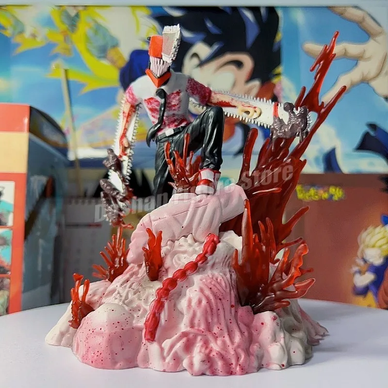 Gk Chainsaw Man Denji Pochita Action Figure Statue Makima Figurine Model Toys Collection Desktop Ornaments Demon Hunter Figures - Image 3