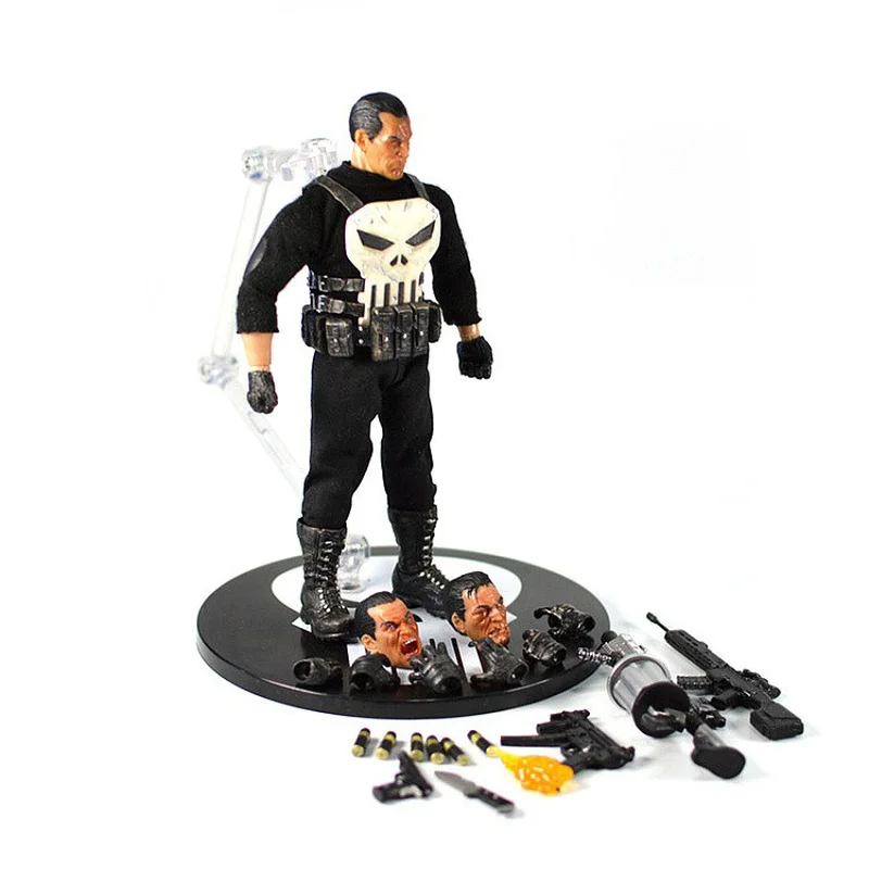 Marvel 1/12 Mezco Ant Punisher Sdcc Cloth Movable 6-inch Figure Doll Hand-made Model White Penalty Uncle Skull Carving Toys