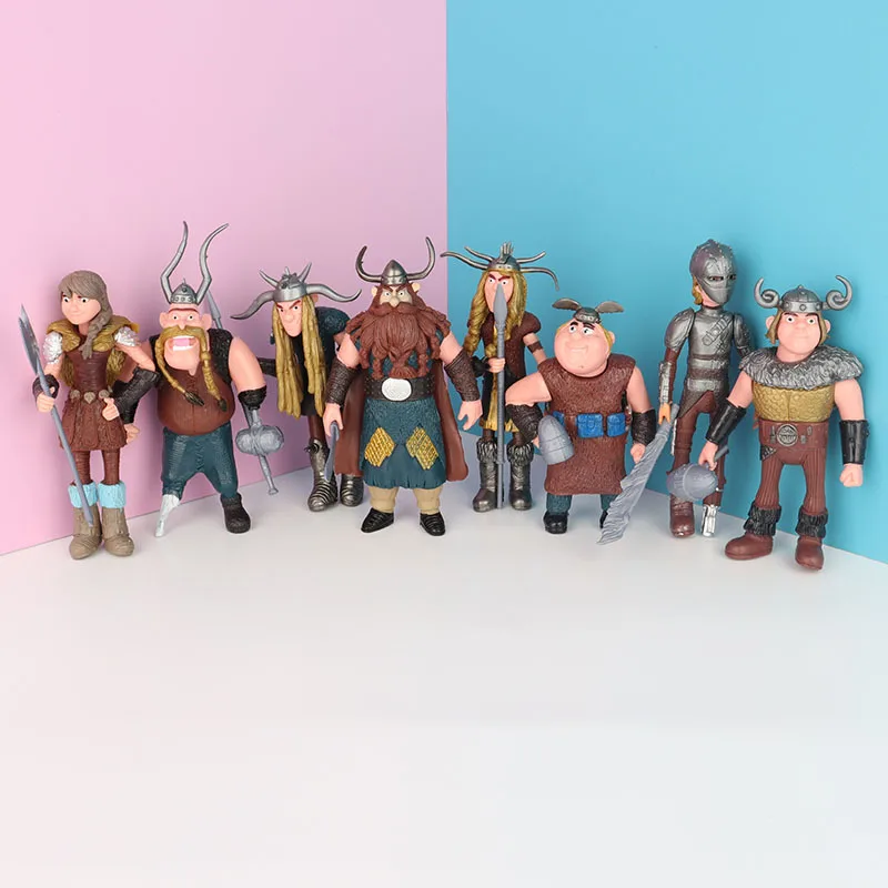 8pcs/set How To Train Your Dragon The Hidden World Toothless Night Fury Mini Anime Figure PVC Action Figures Model Dolls Toys - Image 5