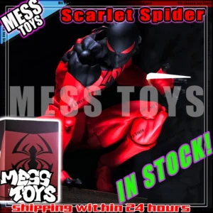 In Stock Mess Toys Spider Man Scarlet Spider Kaine Parker Messtoys Spiderman Black Suit Symbiote Anime Action Figure Gift Toys
