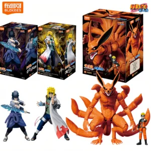 Blokees Naruto Action Figures Minato Namikaze Sasuke Uchiha Naruto Uzumaki  Kurama  Assembly Model Champion Class Anime Gift