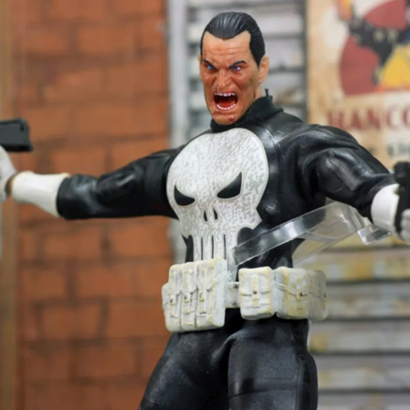 Marvel 1/12 Mezco Ant Punisher Sdcc Cloth Movable 6-inch Figure Doll Hand-made Model White Penalty Uncle Skull Carving Toys - Image 5
