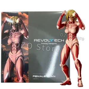 Kaiyodo Attack on Titan The Female Titan Annie Leonhart Revoltech Yamaguchi Anime Action Figures Figurine Ko Model Toys Gift