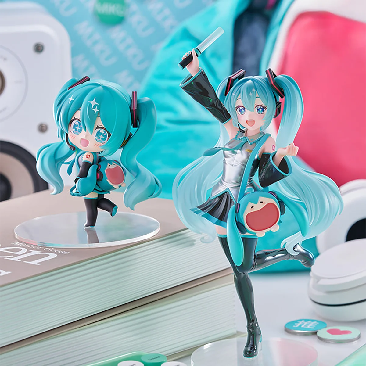 100% Original FuRyu Tenitol Piapro Characters Hatsune Miku Very Happy Ita Bag Ver. Mini Garage Kit Collection Series Model Toys