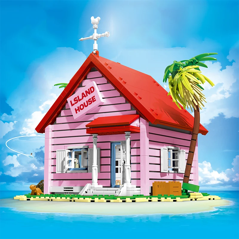 1434PCS Turtle House Building Blocks Set Japanese Anime Architecture Kame Immortal House Assemble Bricks Toys Gift for Fans Kids - Image 3