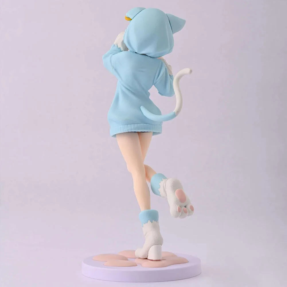 22CM Anime Remu figure Rem Ram Cute Standing Pose Cat Ears Dresses action figure PVC model Ramu Figurine Home Collection Gifts - Image 6