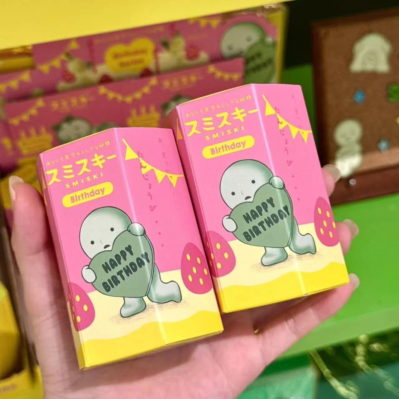 Sonny Angel Smiski Birthday Series Mystery Blind Box Kawaii Figure Cute Glow in The Dark Green Dolls Desktop Ornament Gifts Toys - Image 4