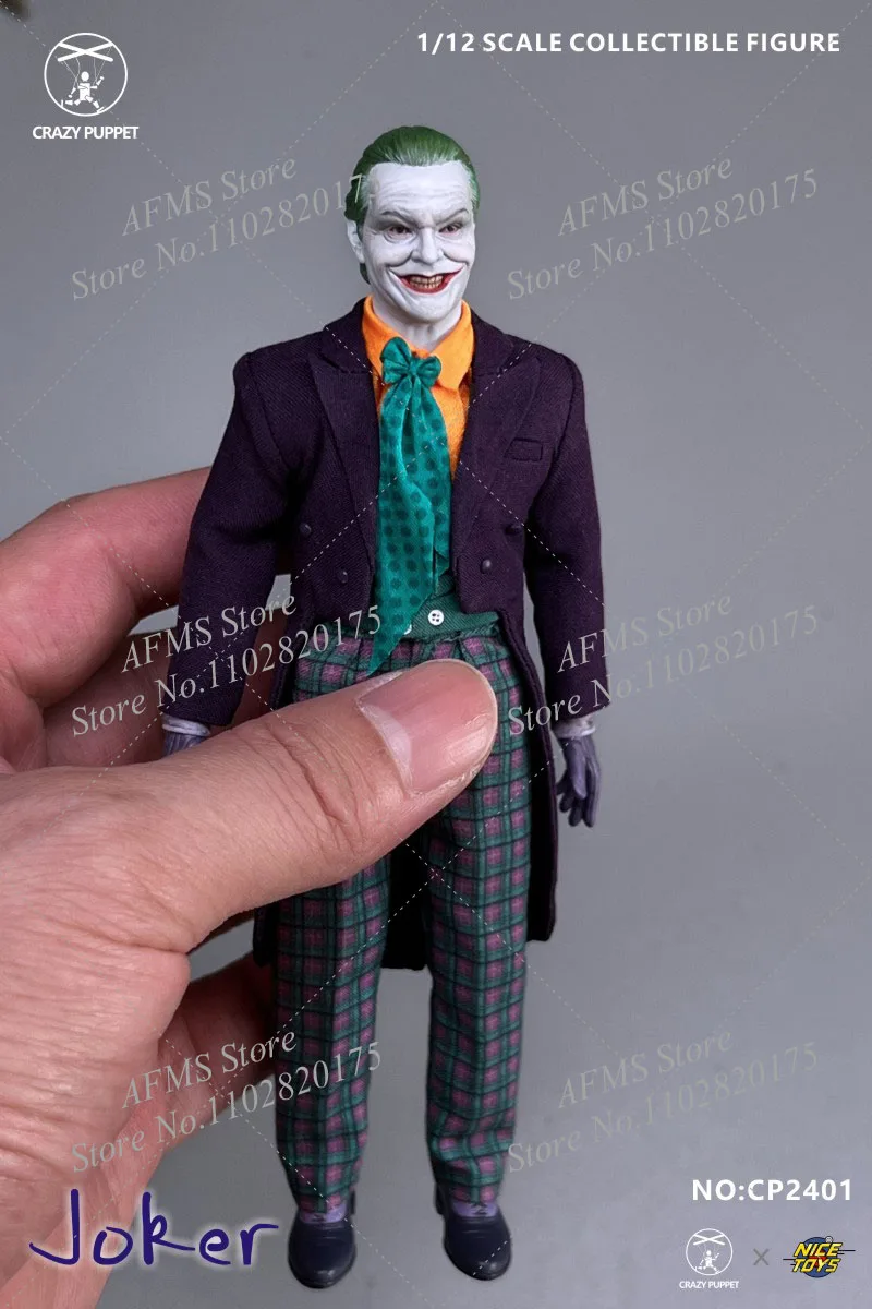 CPTOYS X NICETOYS CP2401 1/12 Scale Collectible Figure Bat Hero Clown Jack Nicholson 6Inch Men Soldier Action Figure Model Toys