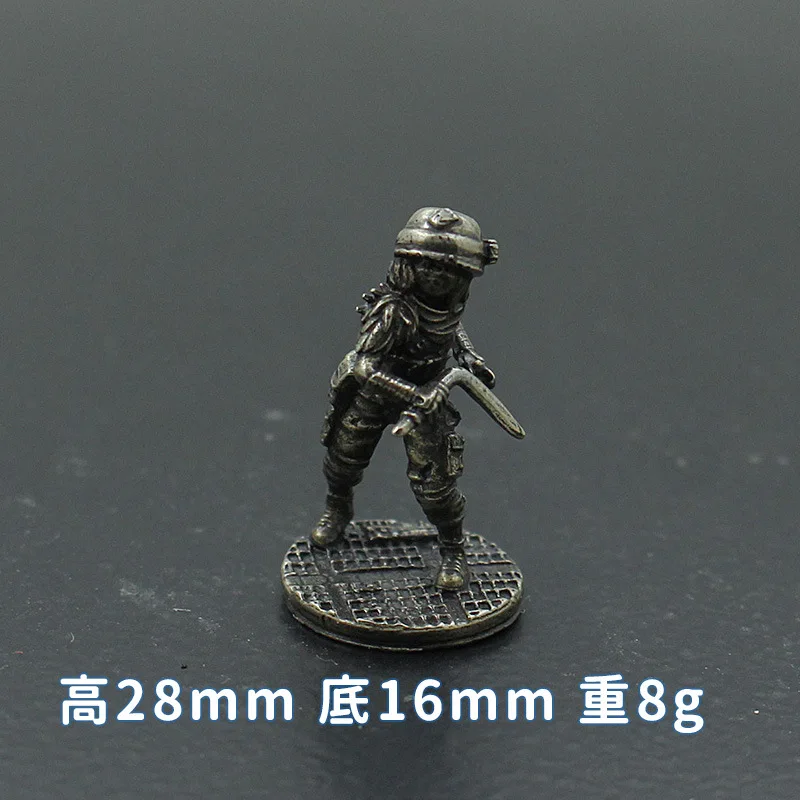 Warrior Figurines Vintage Punk Cybermen Miniatures Future Technology Model Armed Soldiers Metal Decoration Crafts Boys Gift Idea