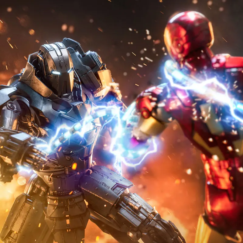 Original ZDTDS Iron Man Tony Stark Whiplash Blacklash Iron Monger MK3 Action Figure Collection Movie Model Doll Toys XMAS Gifts