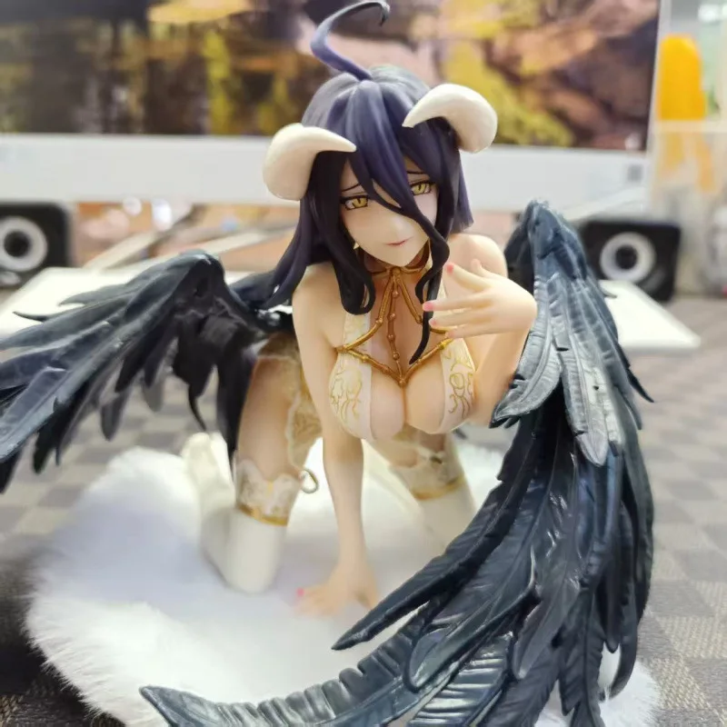 New Doll Model Overlord Anime Girl Figures Kneeling Posture 15cm Albedo Action Figure Figurines Car Decoration Gifts Kids Toys - Image 5