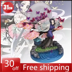 31cm Demon Slayer: Kimetsu No Yaiba Figure Kochou Shinobu Anime Collectible Model Desktop Decorations Holiday Gifts Kids Toys