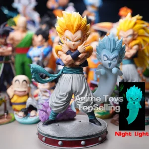 25cm/9.8in Anime Dragon Ball Z Figure Gotenks Figure Ghost Night Light PVC Action Figure Collection Model Toys Gifts