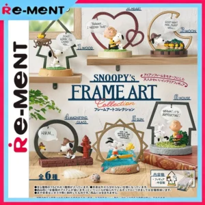 Genuine Rement Snoopy Picture Frame Art Kawaii Peanuts Figure Wall Decor Gallery Collection Desktop Model Original Gift for Fans