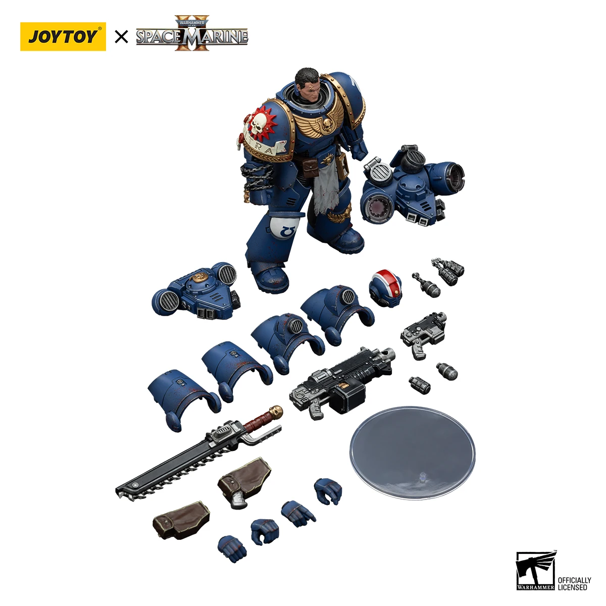 JOYTOY Warhammer 40k 1/18 Action Figures 12.8cm Ultramarines Lieutenant Titus-Collectors Edition - Image 4