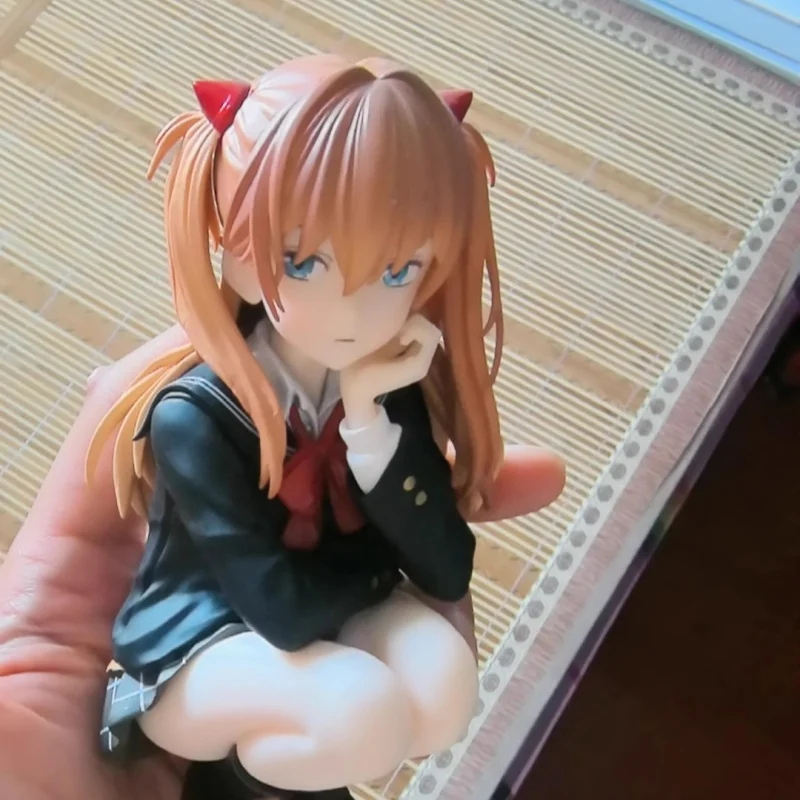 15CM Boxed Anime EVA Asuka Langley Soryu College Style Figures PVC Model Toys Ornament Collect Gifts