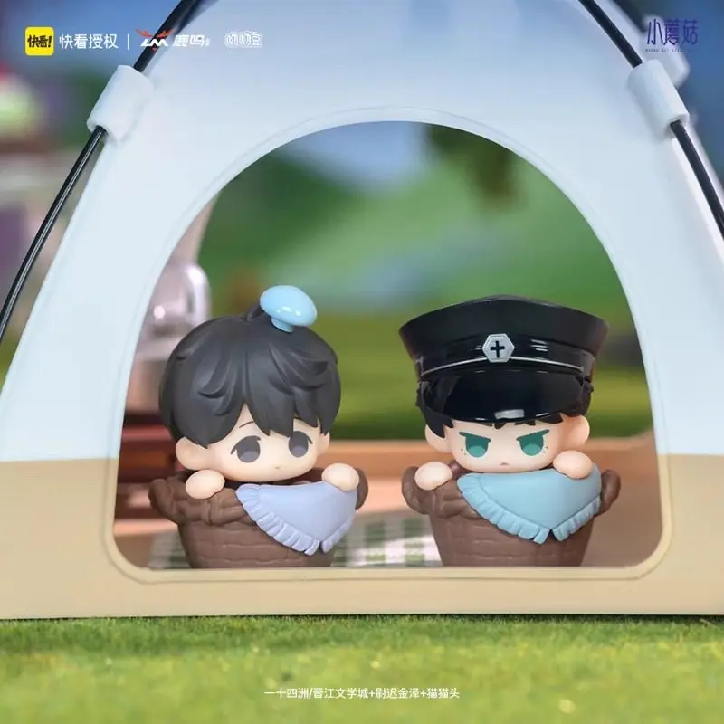 Authentic New Little Mushroom Anime Figure Mystery Box Lu Feng An Zhe Cute Doll Mini Particles Desktop Decor Collection Gift Toy